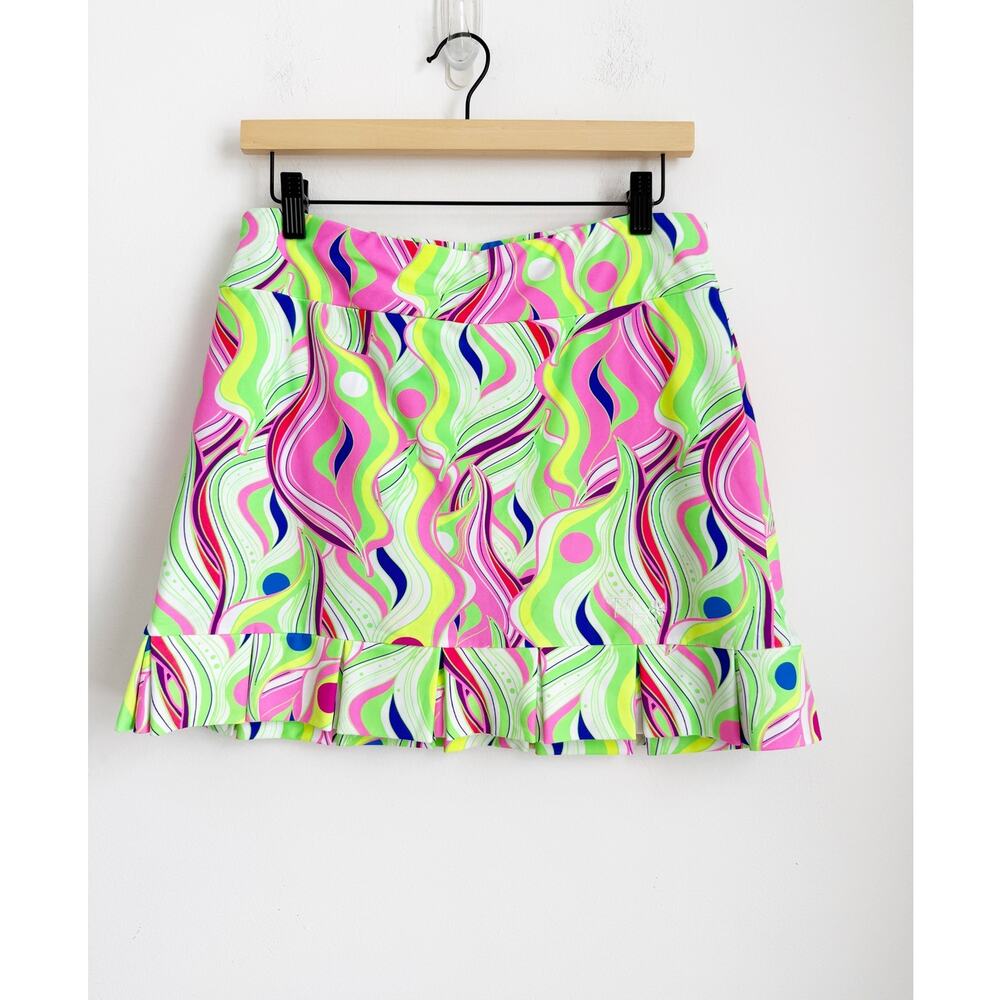 Tzu TZu Stella Golf Skirt Green Pink Blue White Medium